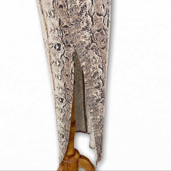 GENERATION LOVE SnakeSkin Mock Neck Bodycon Maxi - Picture 6 of 14